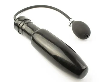 pornhint Pornhint Rubberfashion latex inflatable anal plug large, inflatable anal butt plug grenade with pump for women and men 25.5 x 6 cm