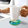 6Pcs Diamond Painting Anti Slip Coasters with Holder DIY for Tabletop Protection