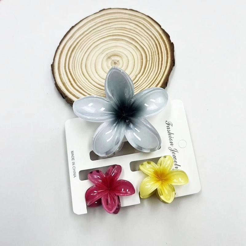 Vacation Modern Style Women’s Flower Resin Hair Claws
