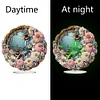(US Local)Acrylic Special Shape Flower Honey Diamond Painting Art Clock Ornaments Kit
