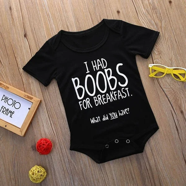 Newborn Baby Bodysuit Summer Clothes Boys Girls Jumpsuit Letter Short Sleeve Cotton Clothes Infant Outfits 3-6M for Kids Gifts