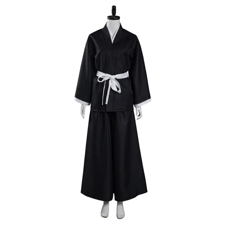 Bleach Japanese Kimono Outfit Kuchiki Rukia Halloween Carnival Suit Cosplay Costume
