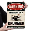 Drummer Area Warning - Vintage Metal Signs(8*12Inch)  - Warning