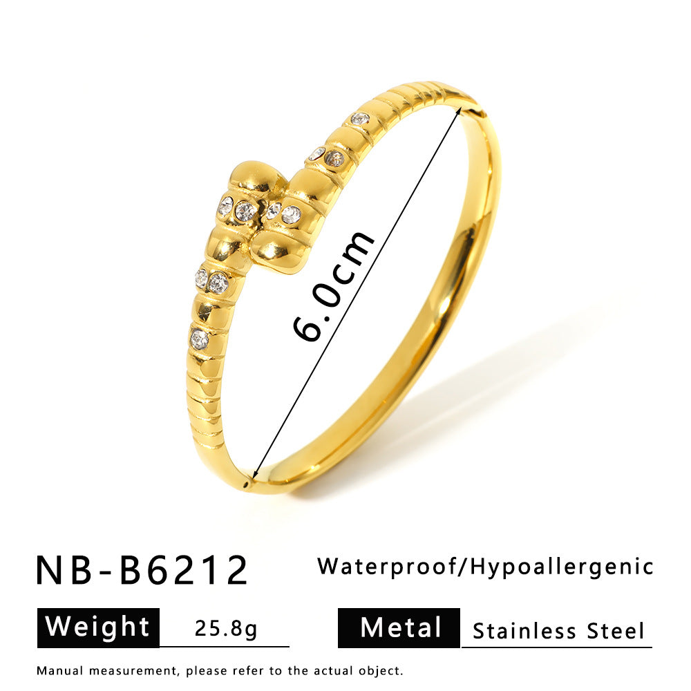 Stainless Steel Bracelet Titanium Steel Jewelry Fashion Stainless Steel Bracelet Versatile Senior Women