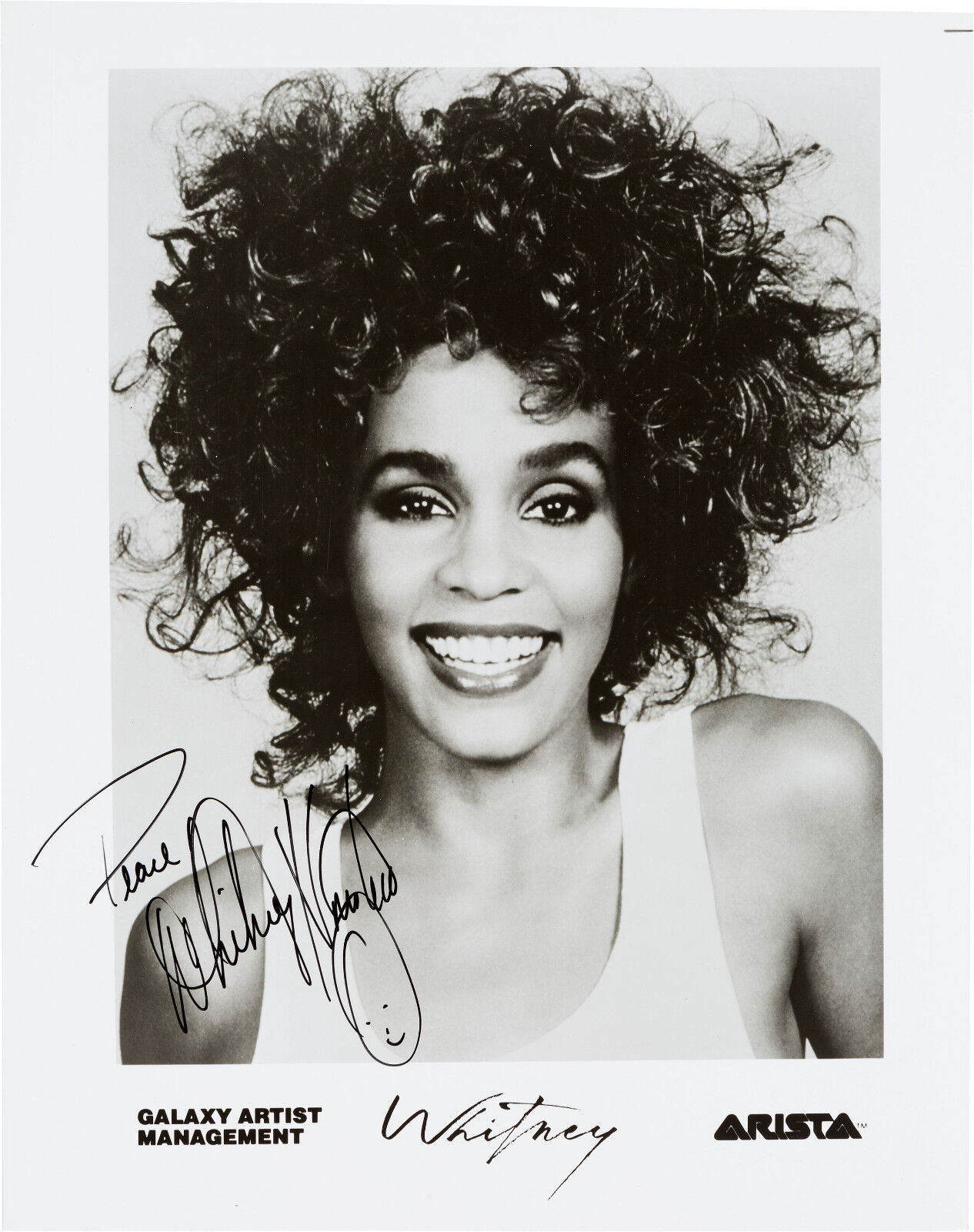 WHITNEY HOUSTON Signed Photo Poster paintinggraph - Pop Singer / Model - Preprint