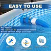 For Intex 11238 Universal Pool Vacuum Hose Adapter with Iron Hoops Pools Skimmer Hoses Connector Leak-Proof Replacement Hoses Adapter for Above/Inground Pools