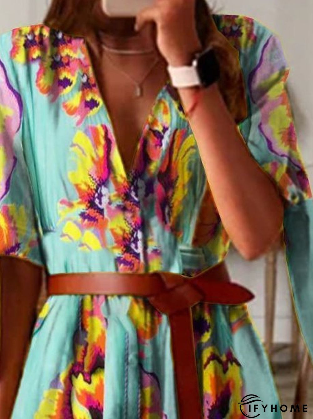 Boho V Neck Weaving Dress | IFYHOME