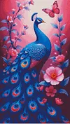 Luxury AB Velvet Diamond Painting Kit - Peacock