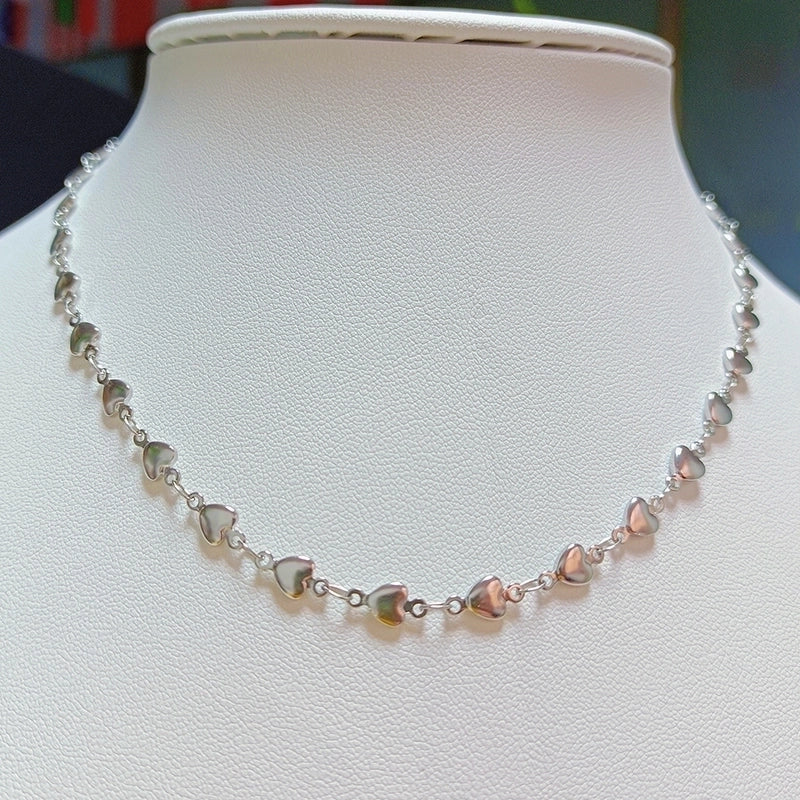 Elegant Minimalist Heart Shape Titanium Steel 18K Gold Plated Plating Necklace