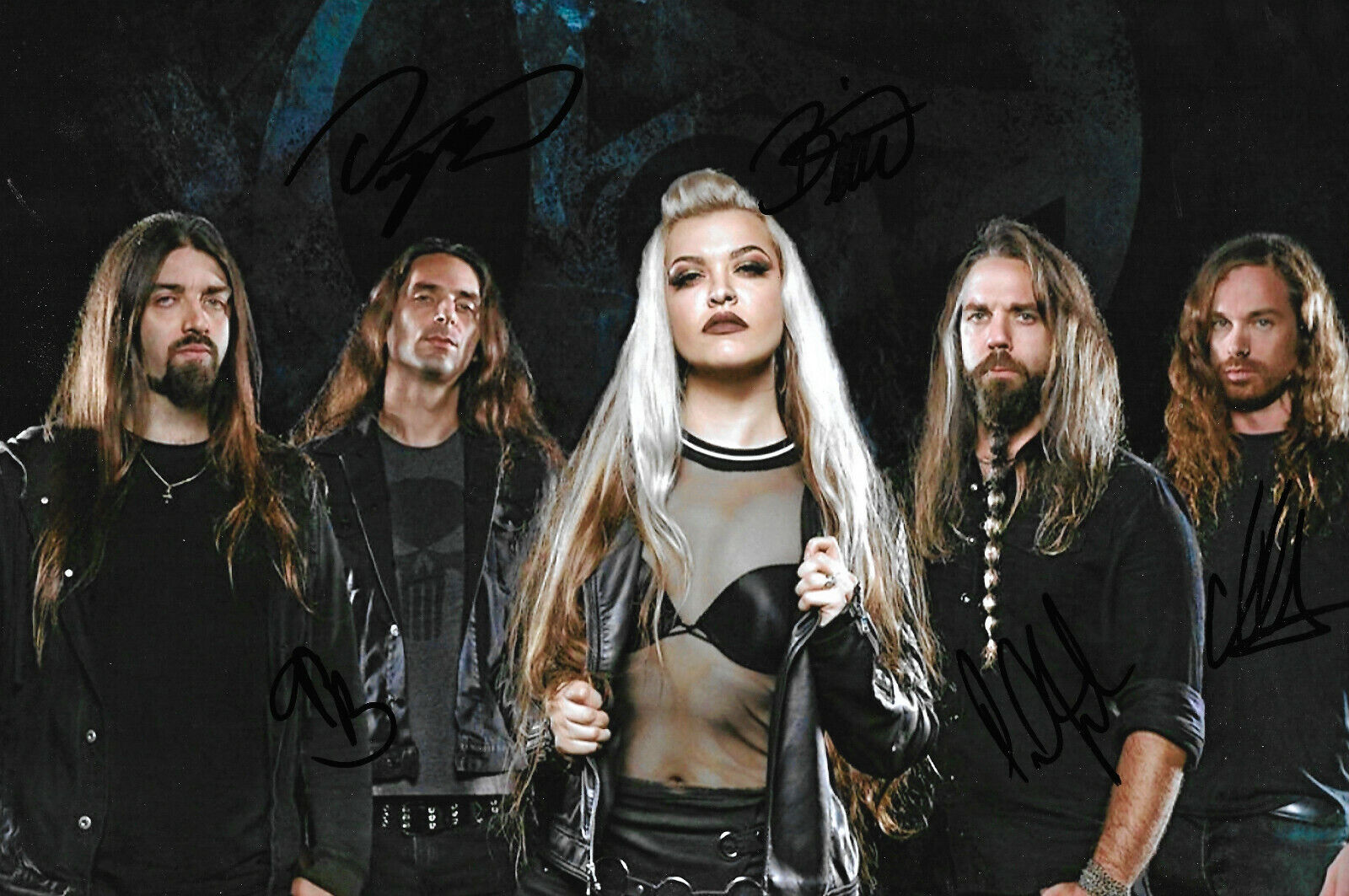 The Agonist Band signed 8x12 inch Photo Poster painting autographs