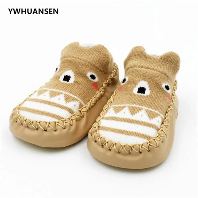 YWHUANSEN 0-2Yrs Spring Autumn Infant Funny Socks Newborn Anti Slip Baby Boy Socks With Rubber Soles Girls Cute Children Socks