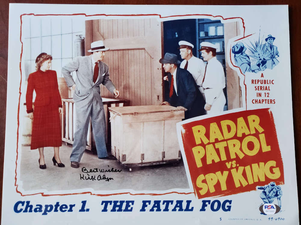 Kirk Alyn PSA DNA Coa Hand Signed 11x14 Radar Patrol Spy King Photo Poster painting Autograph