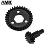 AMK 4Pcs Metal UTB18 Upgrades Bevel Gear 13T+23T Axle Ring Pinion Set Helical Differential Gears for 1/18 RC Crawler Car Axial UTB18 (2)