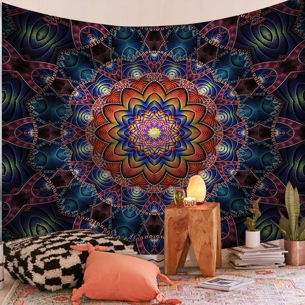 Indian Mandala Big Tapestry Wall Hanging Sandy Beach Throw Rug Blanket Camping Travel Mattress Bohemian Sleeping Pad Tapestries