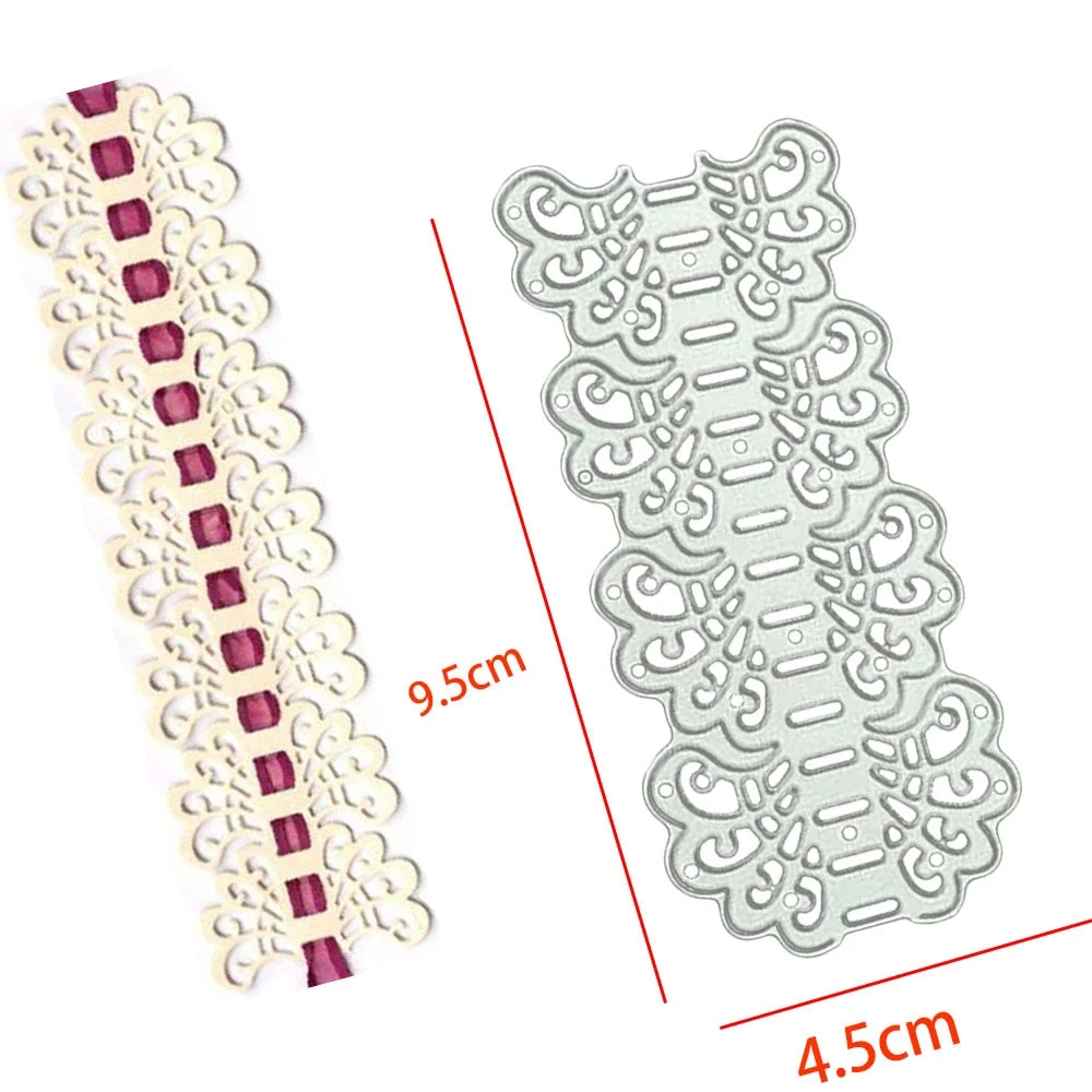 New Lace Flower Edge Border Metal Cutting Dies Stencils for DIY Scrapbooking Decorative Crafts Embossing Paper Cards