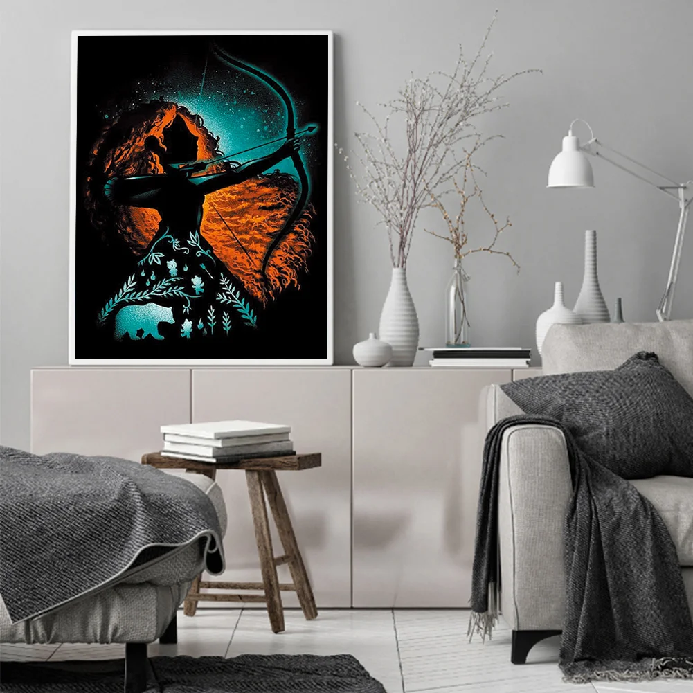 11CT Full Stamped Cross Stitch - Silhouette Series(Canvas|40*50cm)