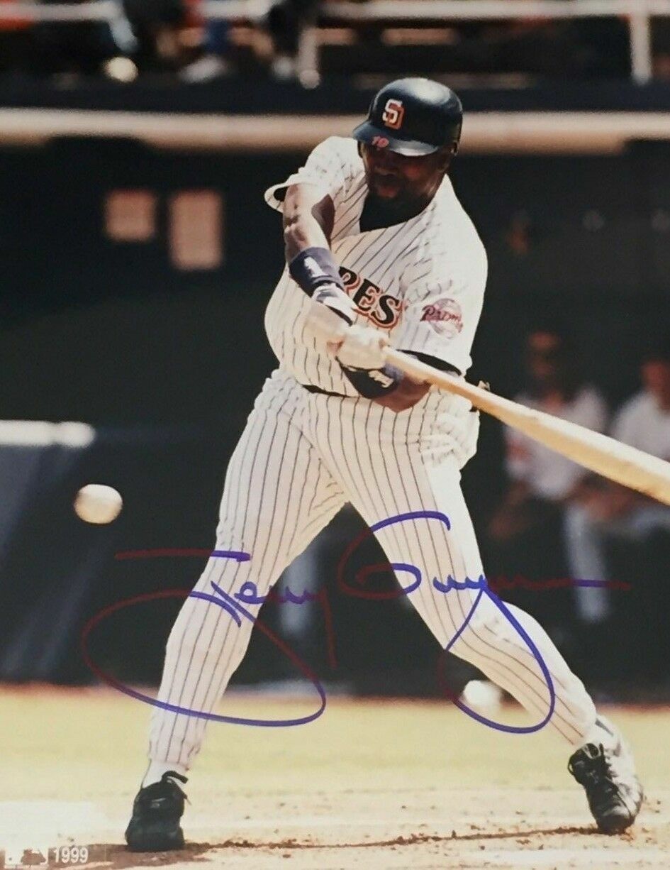 Tony Gwynn Autographed Signed 8x10 Photo Poster painting ( HOF Padres ) REPRINT