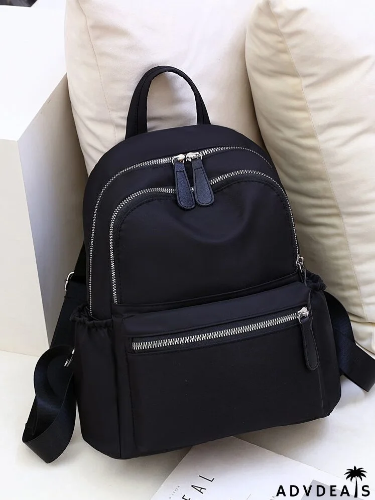 Minimalist Double Zipper Backpack