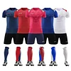 Men's Customizable Summer Sports Shirt Uniform Youth Soccer Jersey Set Name Custom Design Twill Custom Sublimation Short OEM
