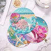 4Pcs Diamond Painting Table Mat with Holder for Dining Table(Beach Starfish 7)