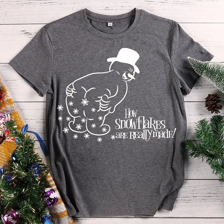 Funny Christmas How Snowflakes Are Really Made T-Shirt Tee -604139