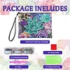 Diamond Painting Succulents Single Side PU Cosmetic Bag Ladies Clutch