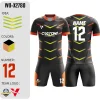 Wholesale 100% Polyester Cheap Sublimation Camisetas Football Jerseys Kits Custom Mens Soccer Uniforms Soccer Wear Set With Logo