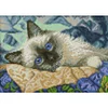 Blue Eyes Cat-14CT Stamped Cross Stitch Kit(30*21cm)