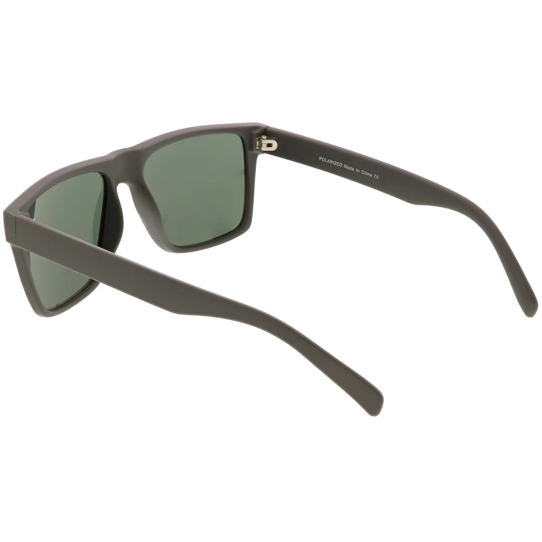 Premium Flat Top Horn Rimmed glasses Wide Arm Square Lens 54mm