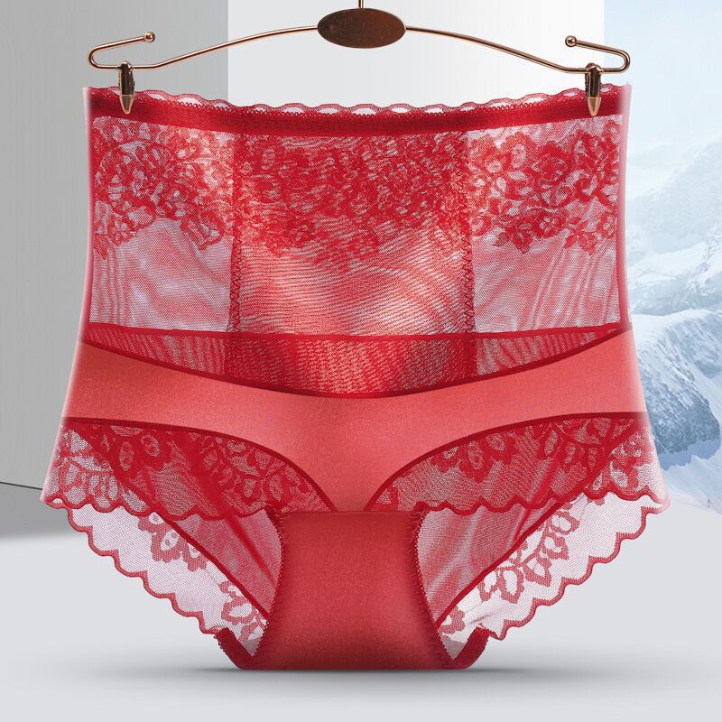 Lidudu Women Sexy Lace High Waist Panties Big Size Lingerie Female Pants Seamless Briefs Breathable Lady Underwear Нижнее Бельё Женское