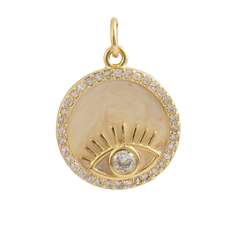 1 Piece 12 * 18mm Copper Zircon Star Heart Shape Eye Pendant Jewelry Accessories