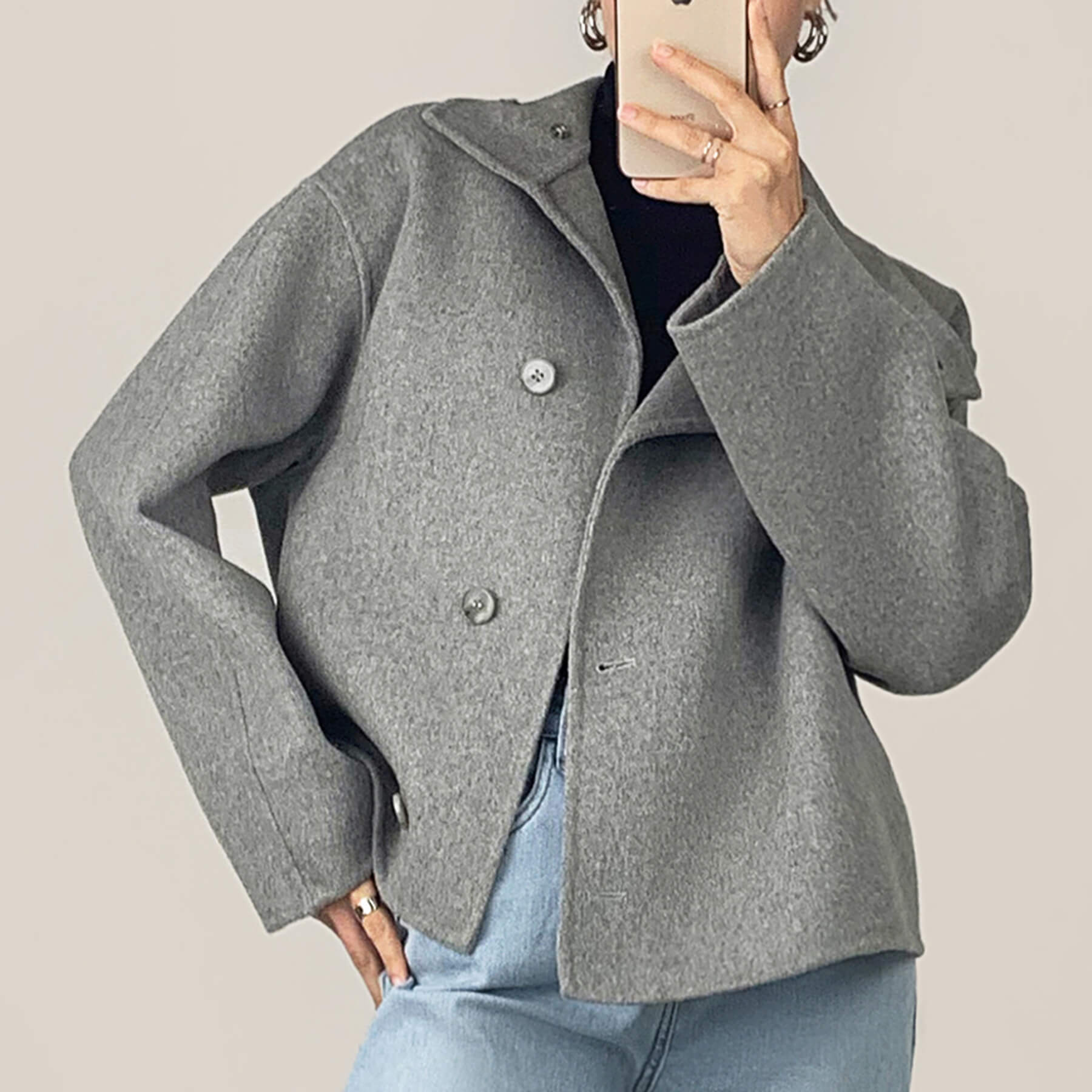 軽量な折り畳み自転車 FANO STUDIOS COWL BUTTON WOOLEN COAT | www