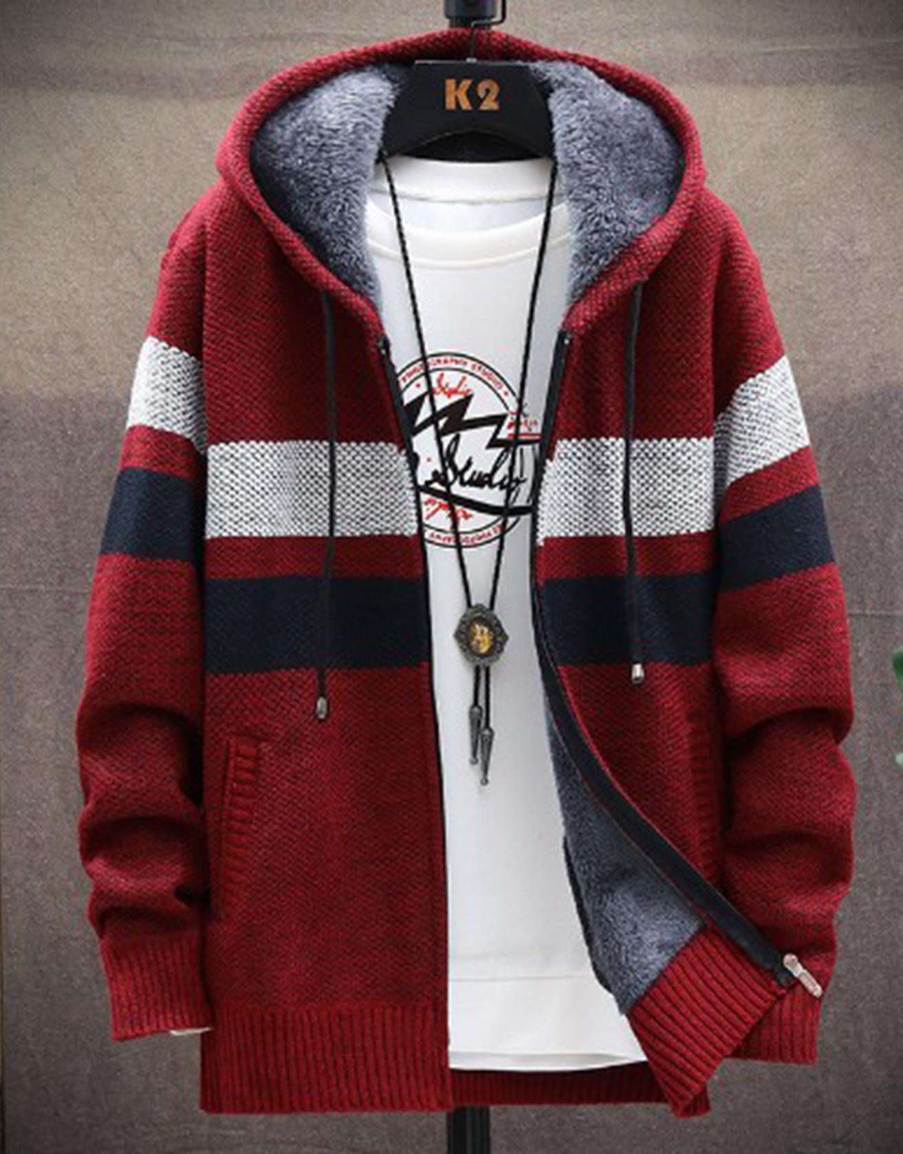 Retro Ethnic Style Knitted Jacket / TECHWEAR CLUB / Techwear
