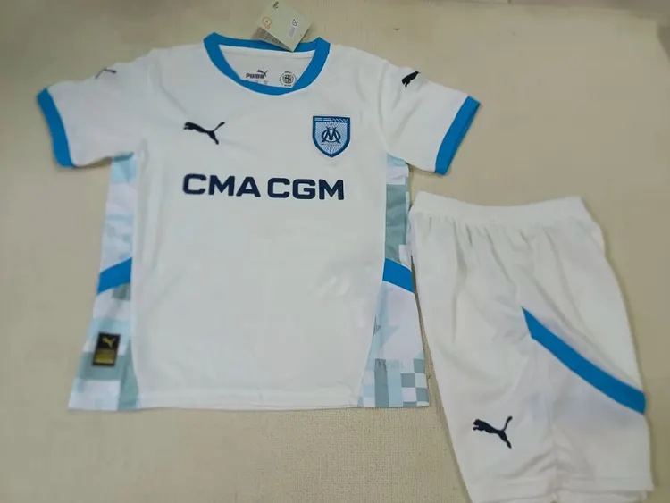 24-25 season Marseille home children's clothing