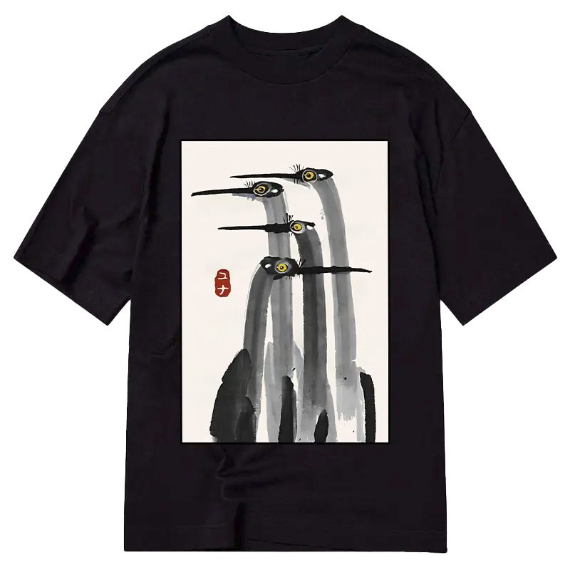 Japanese Crane Poster Classic T-shirt artswardrobe
