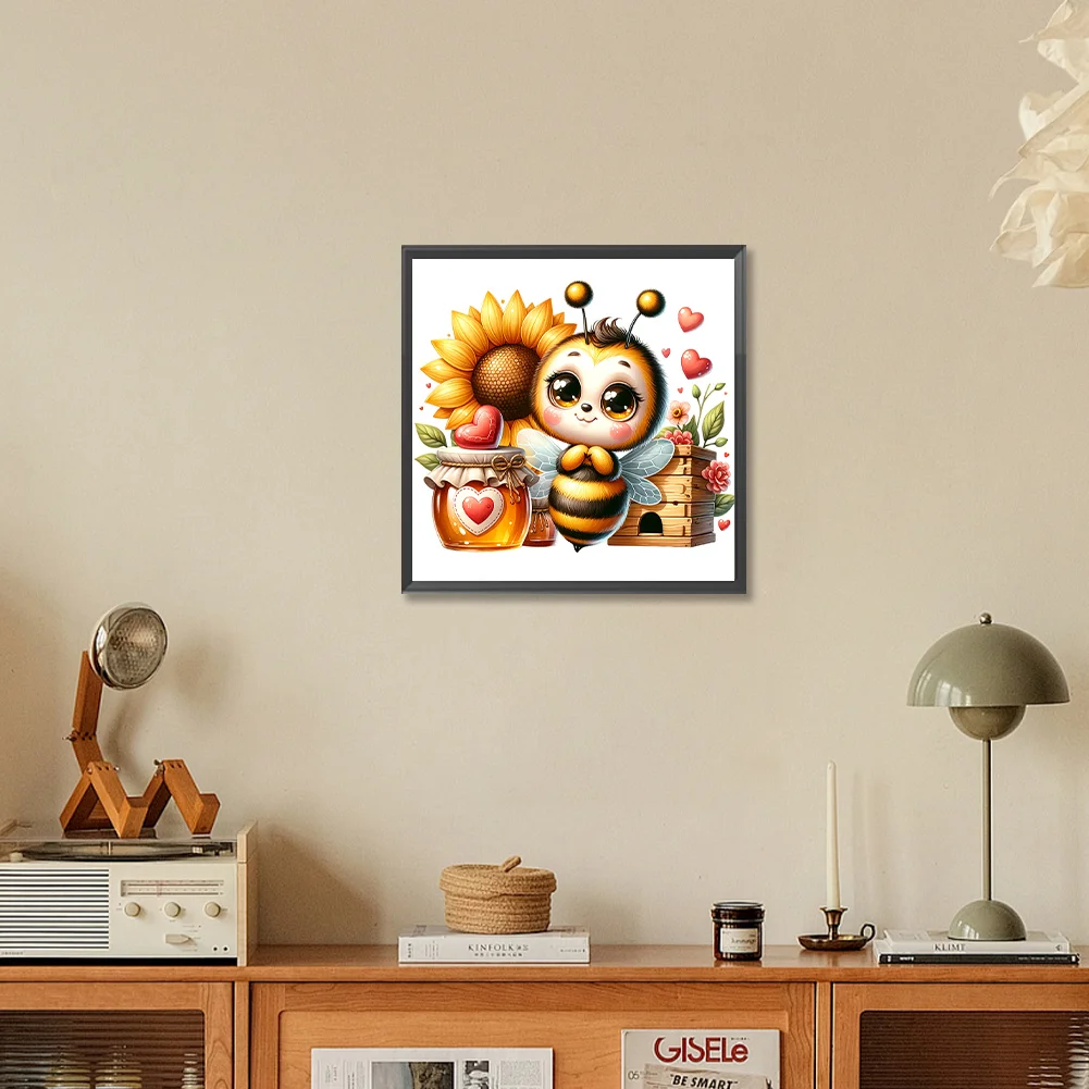 Full Round Diamond Painting 30*30cm - Cute Bee