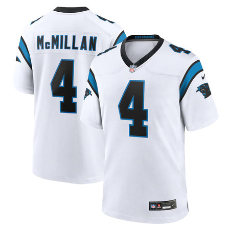Youth Carolina Panthers #4 Tetairoa McMillan Nike White Game Jersey