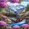 Diamond Painting-DIY Full Round Drill Train Scenery(70*40 CM)