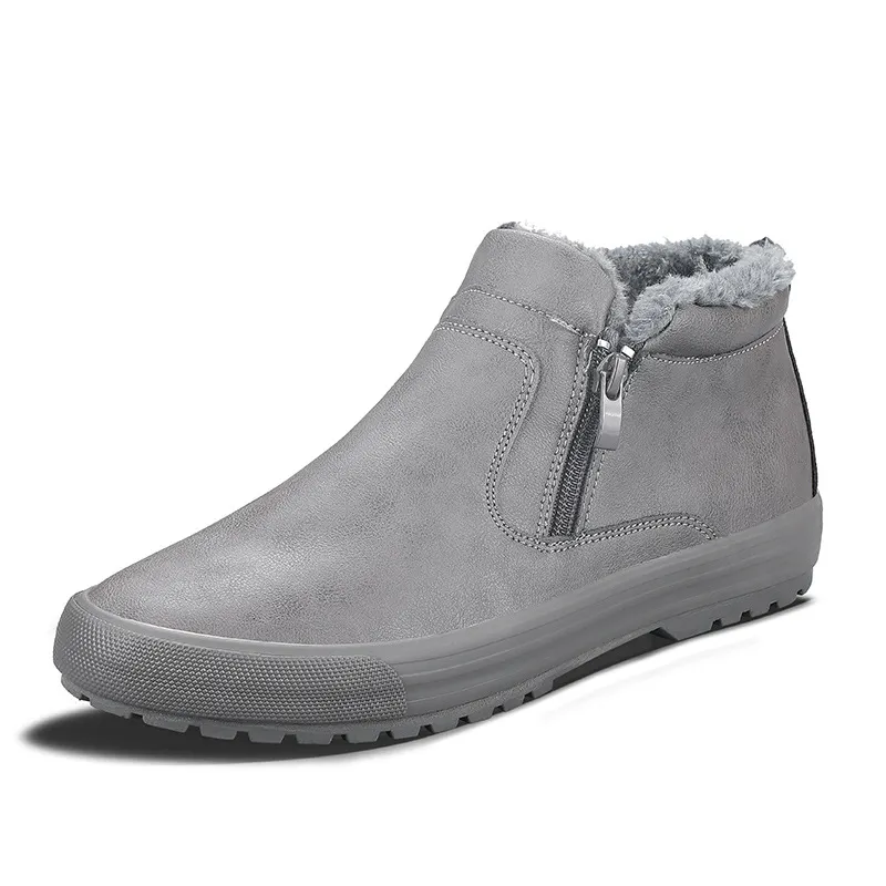 Yyvonne 9152 Winter Martin Boots Men's High-Help Leisure Trend With Leather Shoes Warm And Velvet Thick Cotton Shoes Men