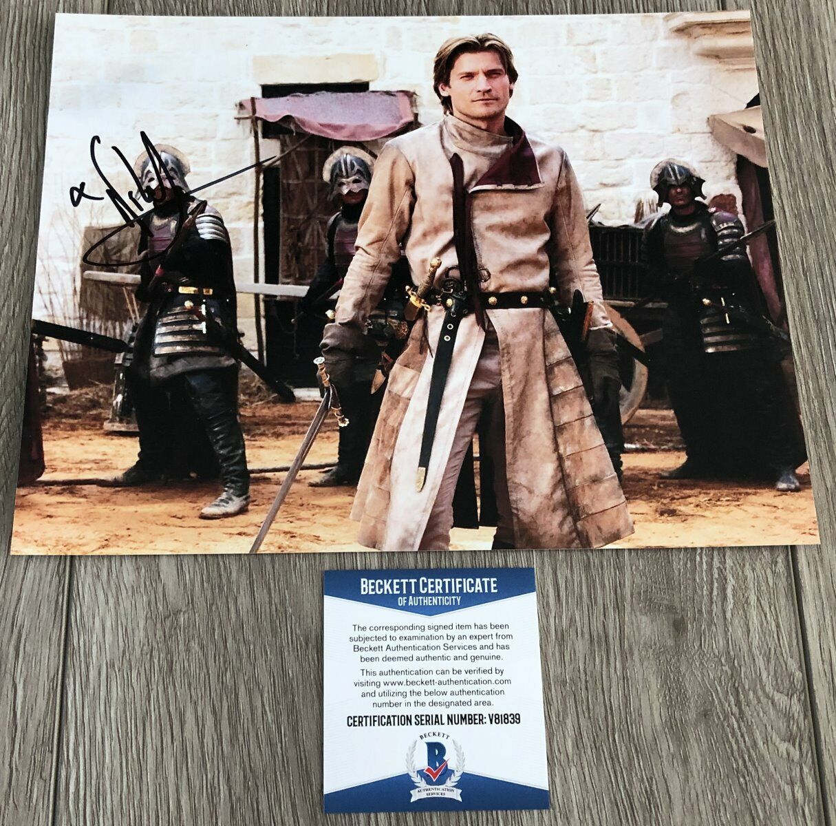 NIKOLAJ COSTER-WALDAU SIGNED GAME OF THRONES 8x10 Photo Poster painting A wPROOF BECKETT BAS COA