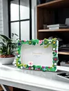 Flower DIY Building Block Photo Frame Kit,Creative Handmade Assembled Photo Frame Handmade Craft Gift Home Tabletop Display Decor