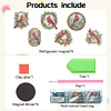 6Pcs Diamond Painting Acrylic Christmas Bird Fridge Magnet