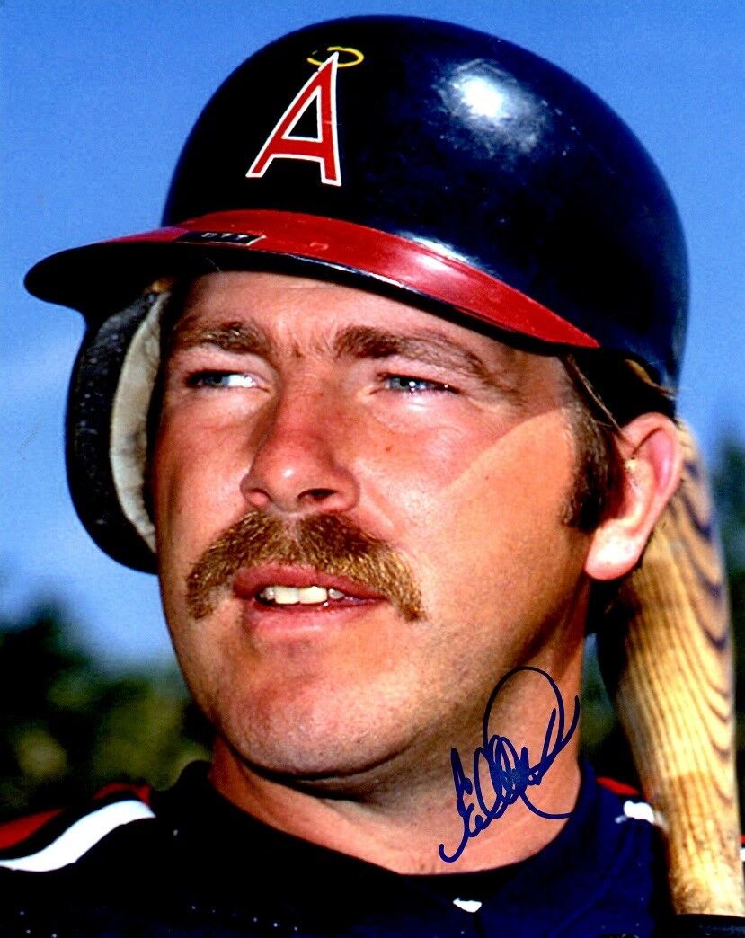 Signed 8x10 ED OTT CALIFORNIA ANGELS Photo Poster painting - COA