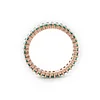 14K Rose Gold 3*1.5mm Baguette Cut Zambian Lab Emerald Eternity Ring