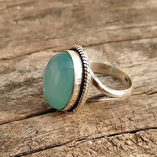 🔥Last Day 75% OFF🎁Aqua Chalcedony Ring