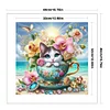 【Limited Stock Sale】Cat In A Teacup-14CT Stamped Cross Stitch 40*40cm/15.75*15.75in
