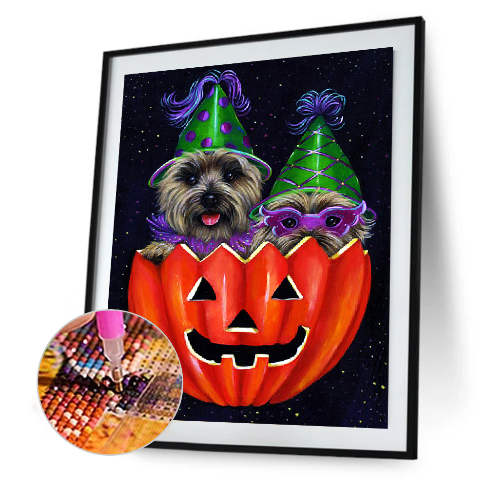 

Halloween Dog - Round Drill Diamond Painting - 30*40CM, 01, 501 Original