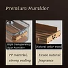  Transparent Humidor Cigar Box Airtight Cigar Humidor with Cedar Wood Lined Desktop Large Cigar Box Lightweight Cigar Humidor
