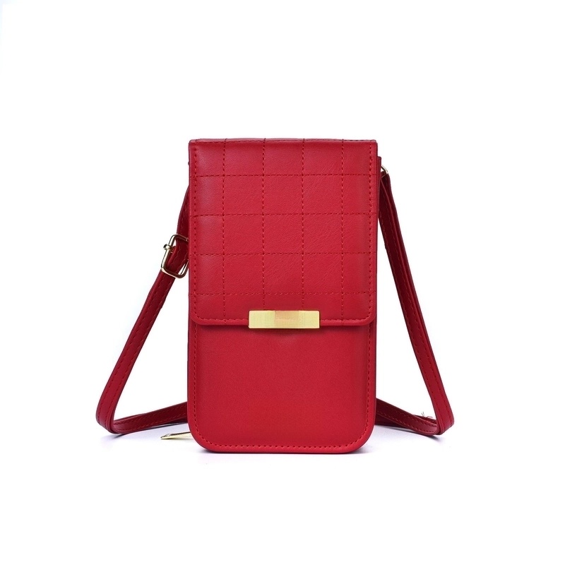 Women’s Medium Pu Leather Solid Color Classic Style Zipper Crossbody Bag Shoulder Bags