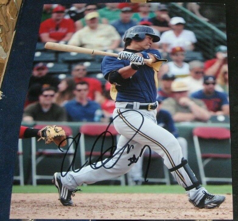 Norichika Nori Aoki Milwaukee Brewers SIGNED AUTOGRAPHED 8x10 Photo Poster painting COA Baseball